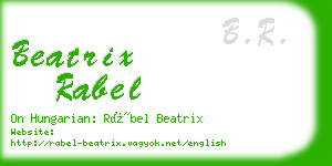 beatrix rabel business card